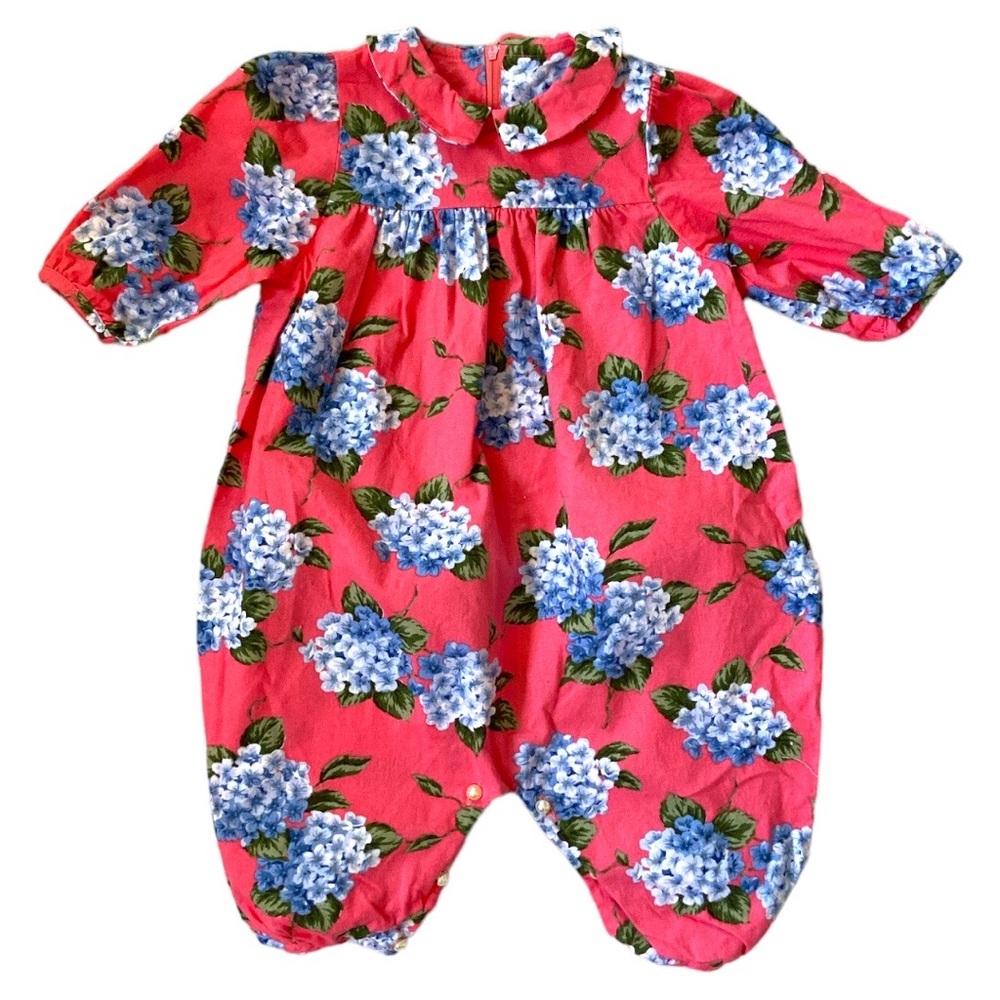 VINTAGE 90s 80s Romper Jumper Overalls Floral Pink Purple Pants Dress